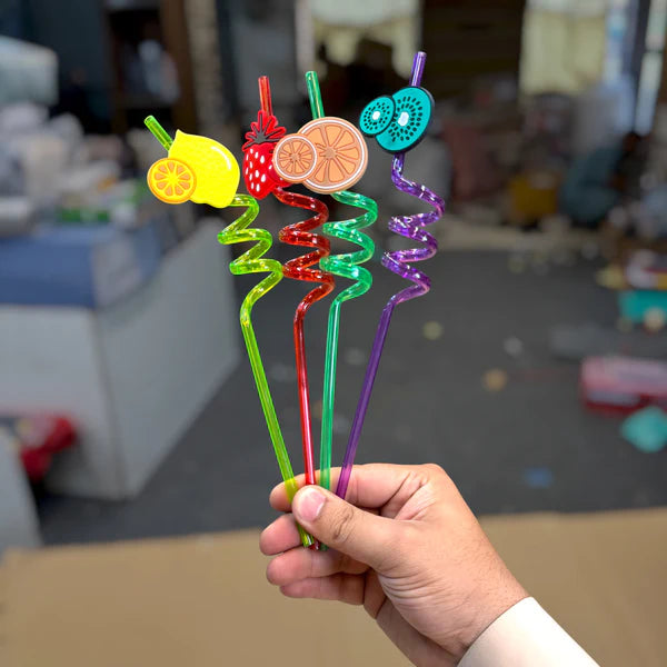4 Piece Fruit Straw Set