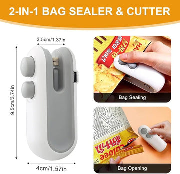 2 in 1 USB Rechargeable Mini Bag Sealer & Cutter